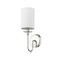 Z-Lite Ella 1 Light Wall Sconce, Polished Nickel & White 809-1S-PN - alternate 6